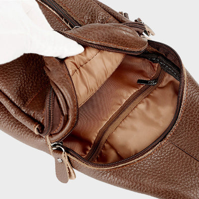 Multi Pocket Sling Bag For Men Outing Portable Everyday Use
