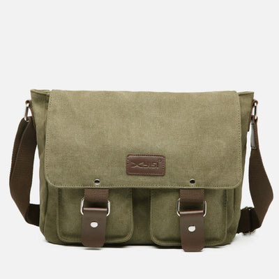 Messenger Bag for Men Large Capacity Casual Canvas Shoulder Bag