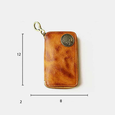 Leather Wallet For Men Waist Wear Multi Functional Key Purse