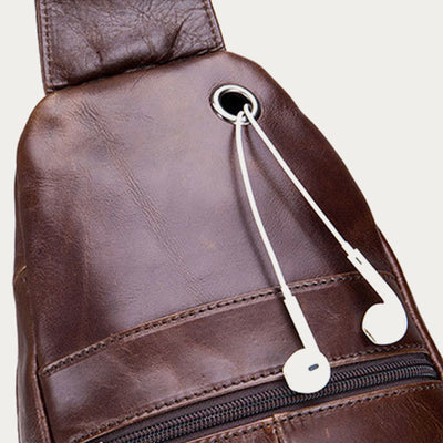 Genuine Leather Large Capacity Anti-theft Sling Bag