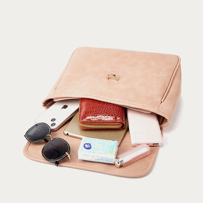 Shoulder Bag For Women Thicken Handle Straps Soft Leather Bag