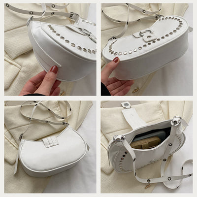 Rivet Crossbody Bag For Ladies Minimalist Punk Classic Purse