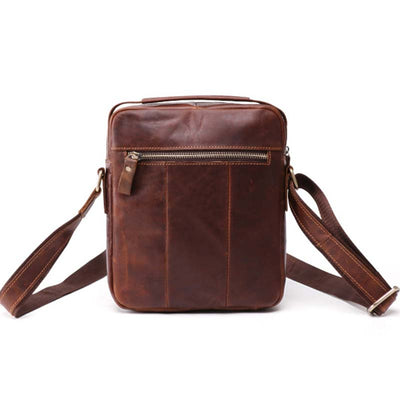 Men's Genuine Leather Large Capacity Crossbody Bag