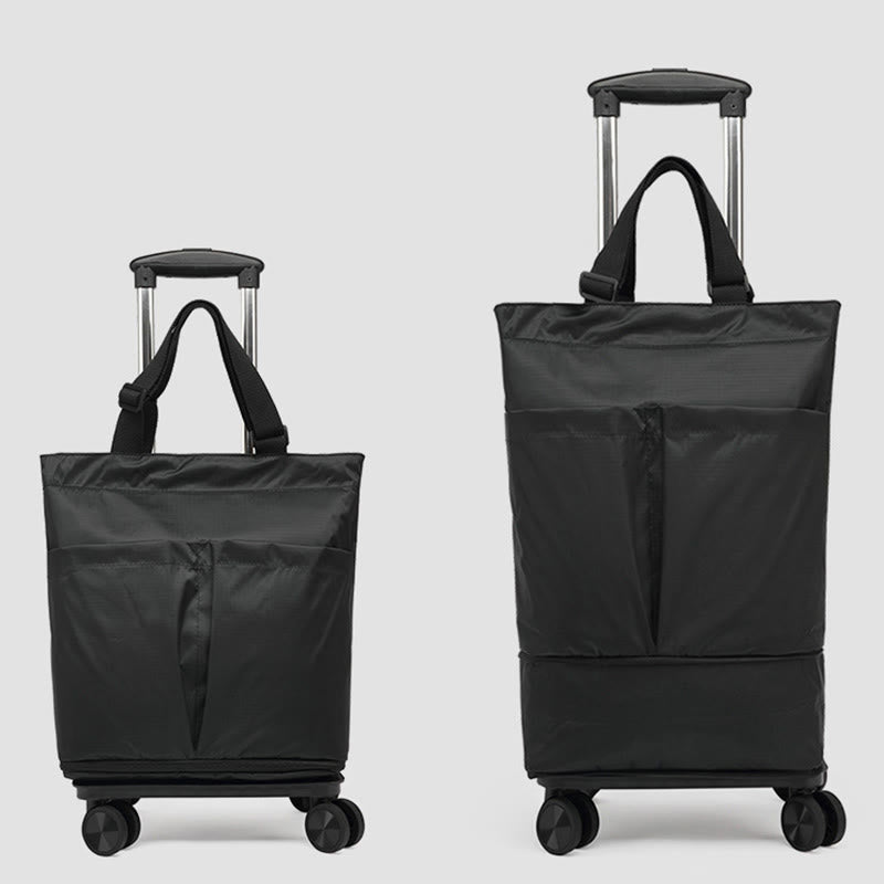 Tote Bag For Women Shopping Folding Removable Wheel Cart