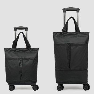 Tote Bag For Women Shopping Folding Removable Wheel Cart