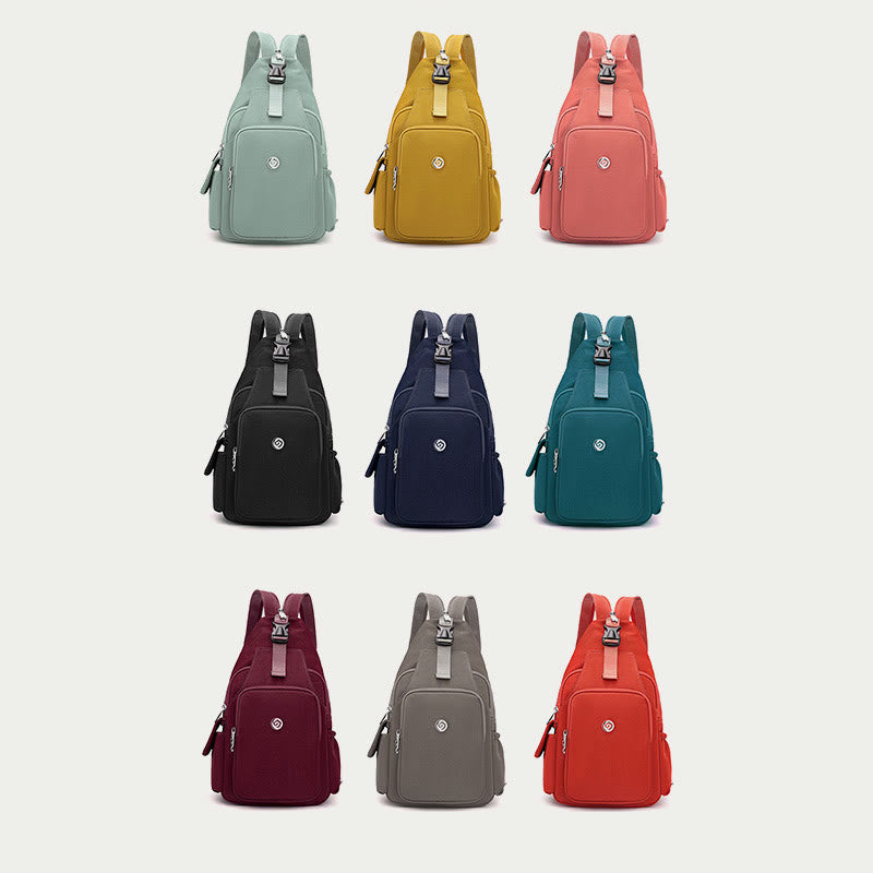 Multifunctional Sling Bag For Women Portable Waterproof Nylon Backpack