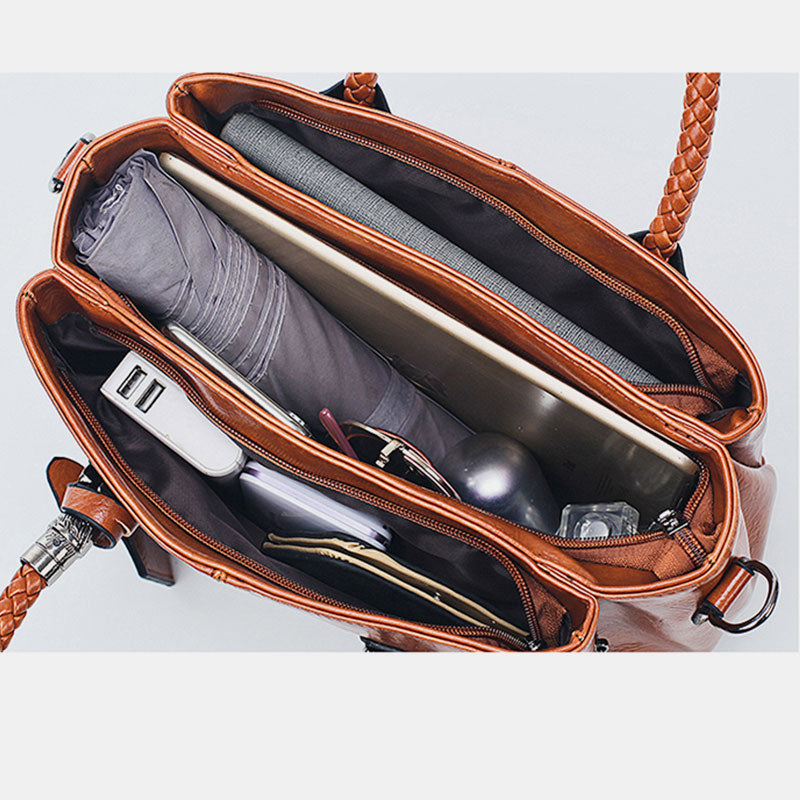 Classical Retro Multi-Pocket Handbag