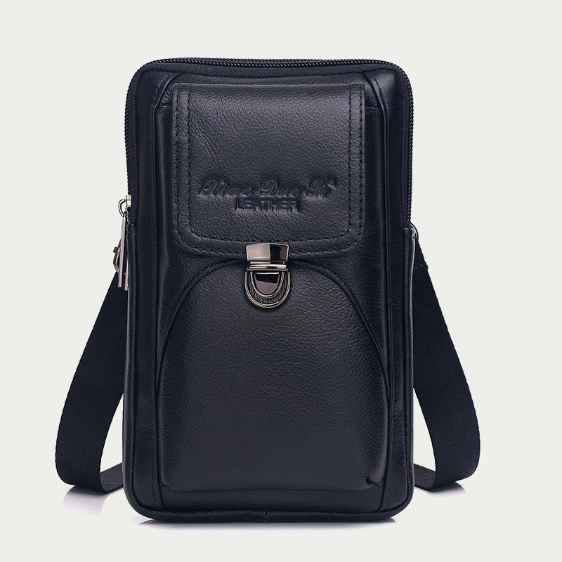 Small Messenger Bag For Men Business Genuine Leather Portable Bag