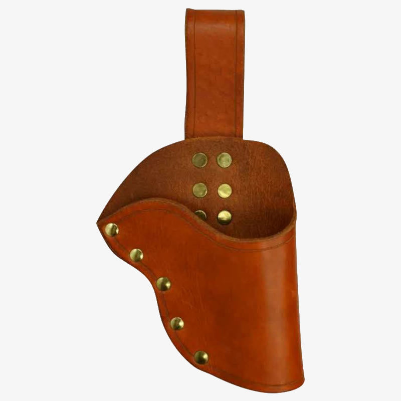 Retro Outside Waistband Leather Holster Medieval Cosplay Waist Pouch