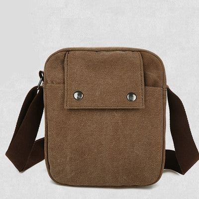 Mens Small Messenger Bag Multi-Slot Travel WorK Canvas Shoulder Bag