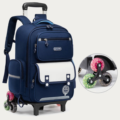 Backpack For Kids Spine Protection Breathable Large Rolling Schoolbag