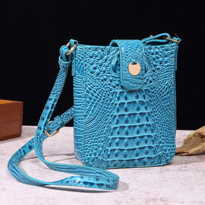 Crossbody Bag For Women Retro Crocodile Pattern Phone Bag