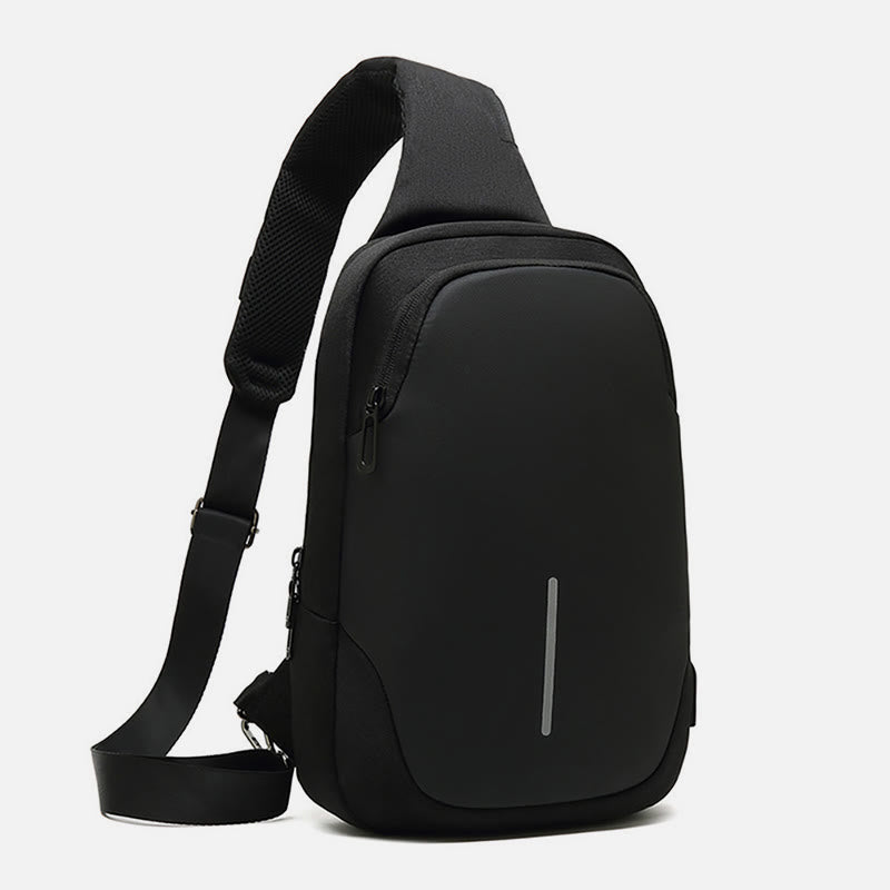 Outdoor Anti Theft Crossbody Chest Bag Mens Waterproof Sling Purse