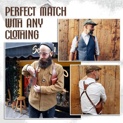 Anti-theft Underarm Shoulder Bag PU Leather Double Shoulder Armpit Bag Wallet