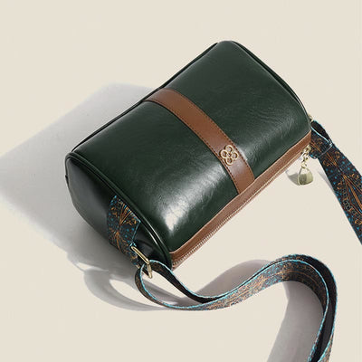 Crossbody Bag For Women Soft Wax Leather Vintage Casual Shoulder Bag