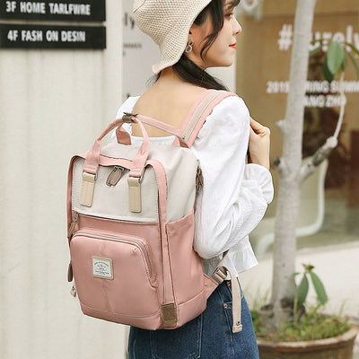 Backpack For Teenage Students Simple Lightweight Multi Pockets Computer Daypack