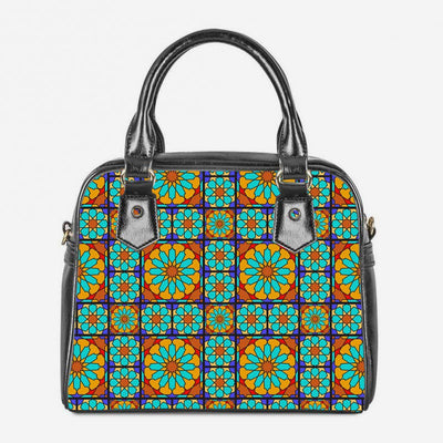 PU Leather Floral Purses Top Handle Bag Crossbody Handbag Satchel Bags