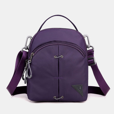 Double Layer Nylon Small Womens Mens Crossbody Bag Waterproof Lightweight Purse