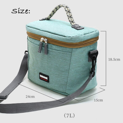 Small Cooler Bag For Picnic Work Oxford Crossbody Lunch Bag