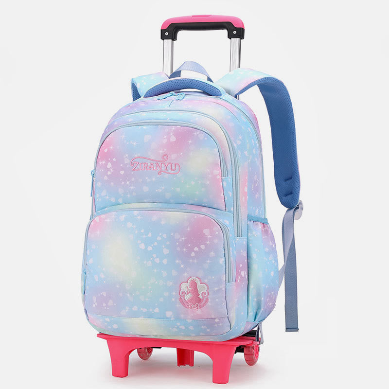Durable Nylon School Backpack Rolling Wheel School Bag For Kids