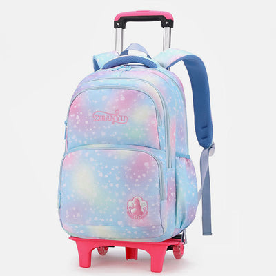 Durable Nylon School Backpack Rolling Wheel School Bag For Kids