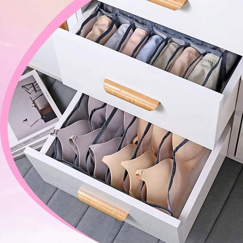 Storage Bag For Underwear Home Daily Gridding Clothes Storage