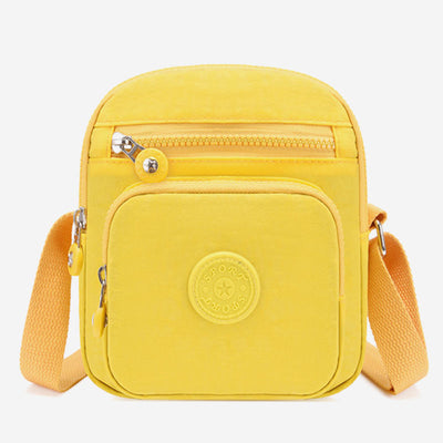 Lightweight Small Solid Color Crossbody Bag Multi-Pocket Cell Phone Purse