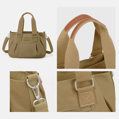 Triple Layer Nylon Purses for Women Top Handle Satchel Crossbody Bag