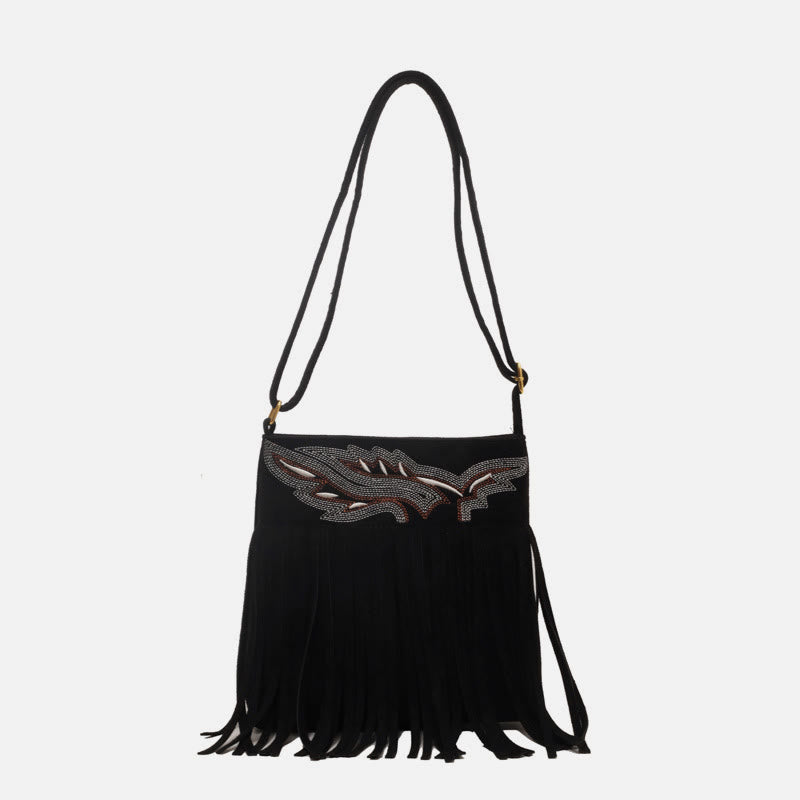 Tassel Bag For Women Adjustable Strap Crossbody Bag Shoulder Bag