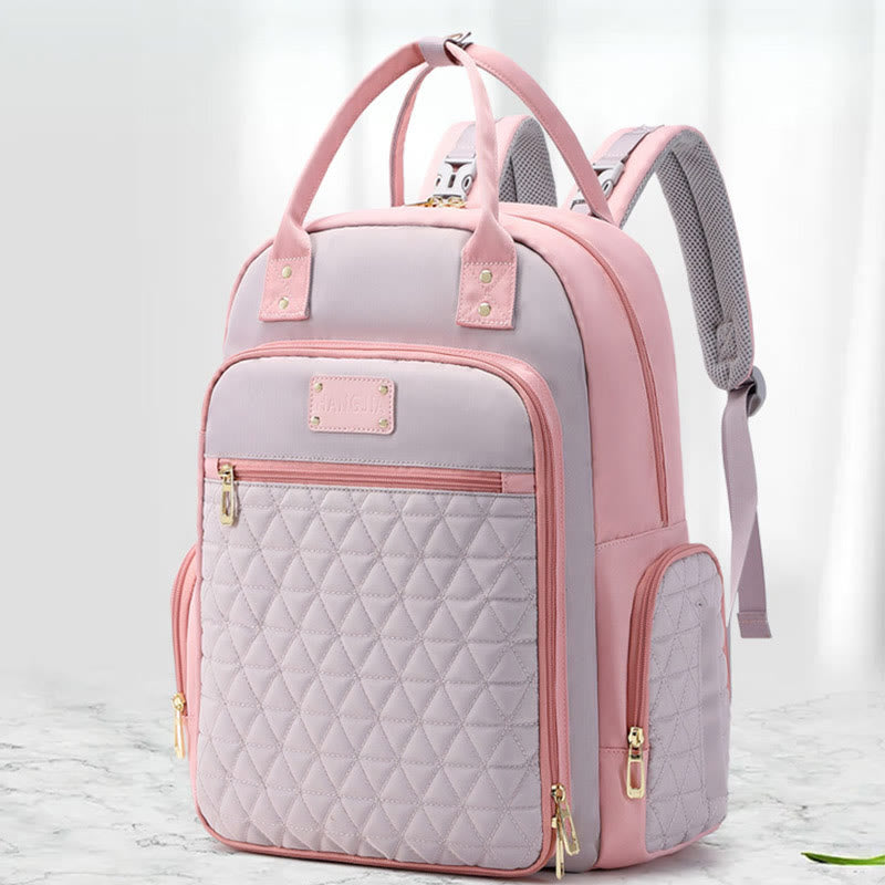 Portable Mommy Bag For Women Outdoor Waterproof Multifunctional Oxford Backpack