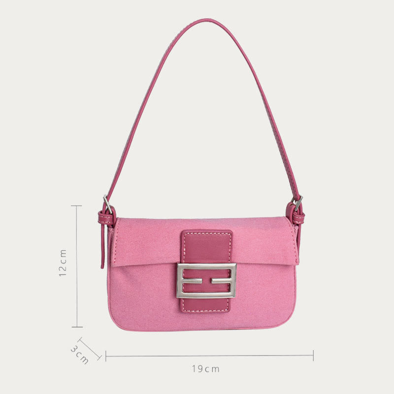 Shoulder Bag For Women Vintage Matte Pink Elegant Handbag