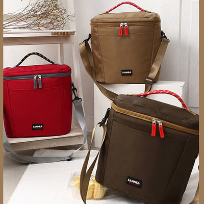 Small Cooler Bag For Picnic Work Oxford Crossbody Lunch Bag