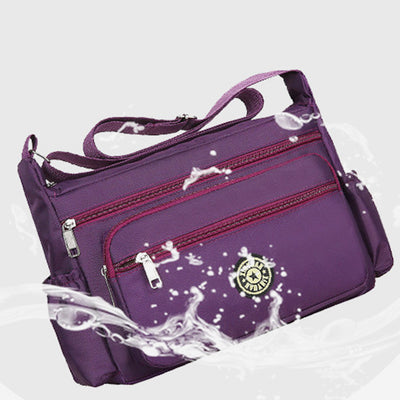 Waterproof Multi-Pocket Printed Crossbody Bag