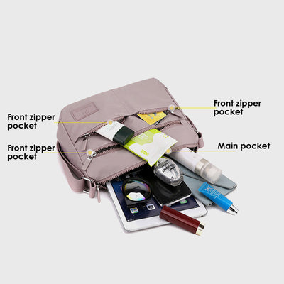 Multi-Pocket Lightweight Waterproof Casual Crossbody Bag