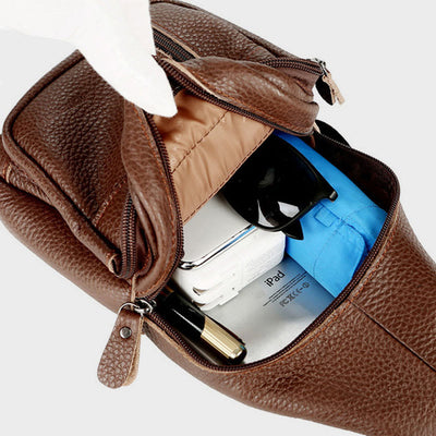Multi Pocket Sling Bag For Men Outing Portable Everyday Use