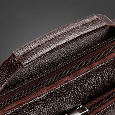 Retro Leather Satchel Messenger Bag for Men Traval Shoulder Bag