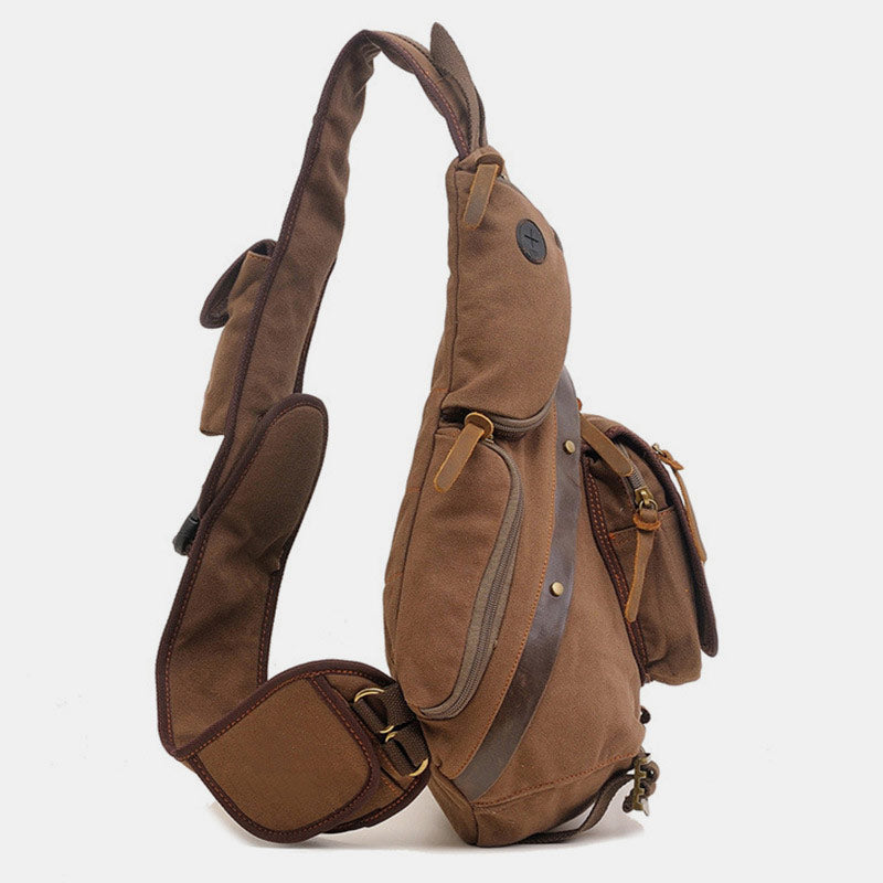 Large Capacity Retro Sling Bag Messenger Bag