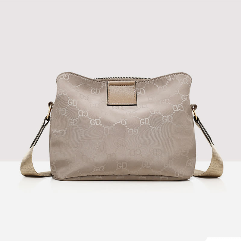 Nylon Crossbody Bag For Women Triple Compartment Elegant Shoulder Bag