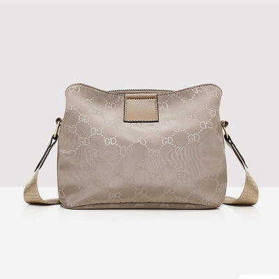 Nylon Crossbody Bag For Women Triple Compartment Elegant Shoulder Bag