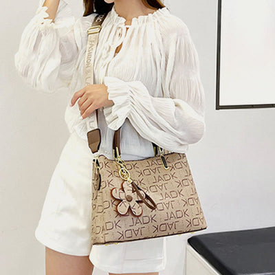 Retro Women Top Handle Bag Fancy Pattern Crossbody Purse
