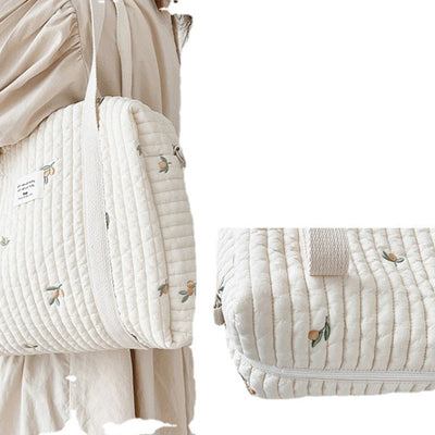 Large Capacity Pure Cotton Mommy Bag Baby Diaper Bag for Baby Care