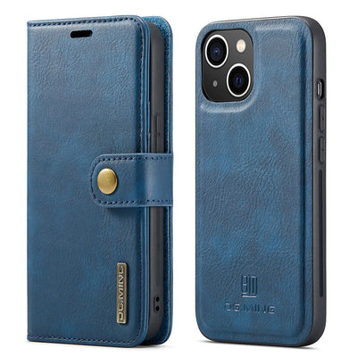 Magnetic Wallet Case for iPhone 13 Pro Max Multi Model Handmade PU Leather