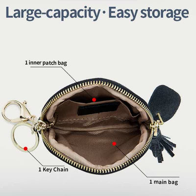 Cute Coin Purse for Women Girls Genuine Leather Change Pouch Wallet