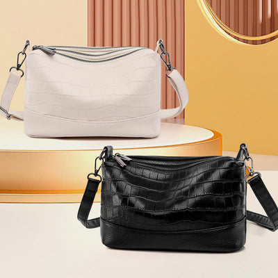 Simple Crossbody Bag For Women Crocodile Print Retro Daily Bag