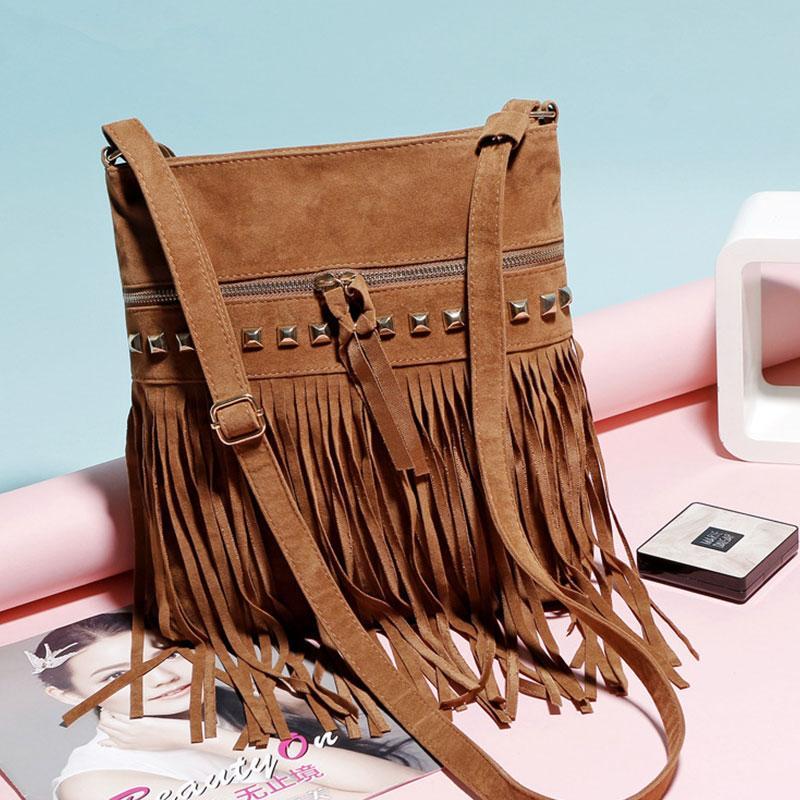 Fashion Large Capacity Tassel Crossbody Bag