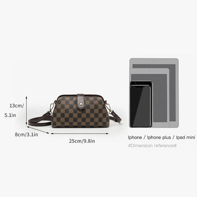 Crossbody Bag For Women Business Vintage Mixed Color Clip Bag
