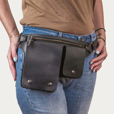 Waist Bag For Daily Medieval Retro Utility Leather Belt Bag