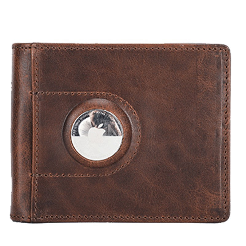 Multi Slot Leather Airtag Wallet