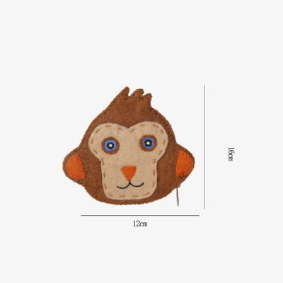 Wool Felt Coin Purse Cute Cartoon Furry Animal Shape Wallet
