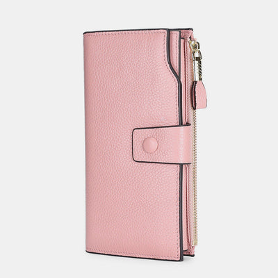 RFID Retro Large Capacity Long Purses With Zipper Pocket